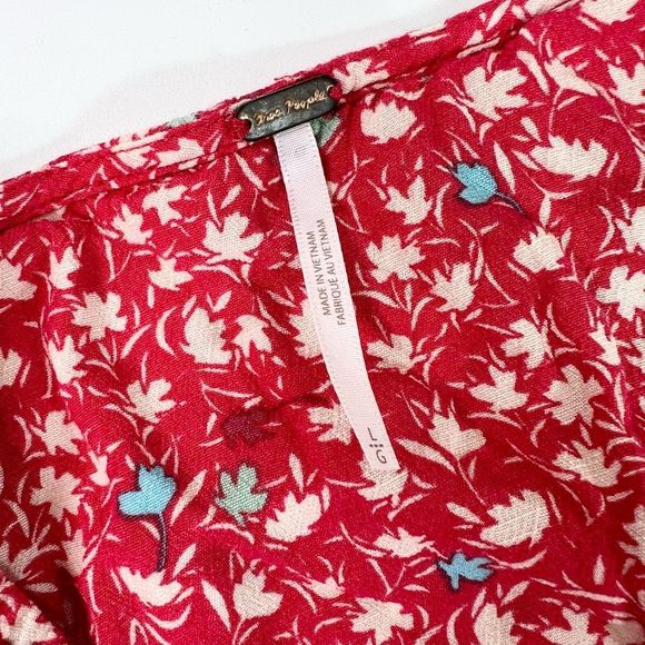 Free People Red Floral Midi Dress - Picture 4 of 15